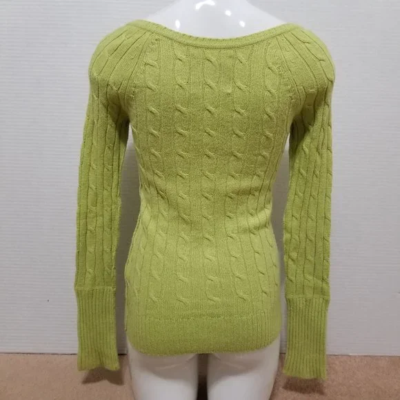 American Eagle sweater Small pullover cable knit long sleeve Twilight - Picture 3 of 10